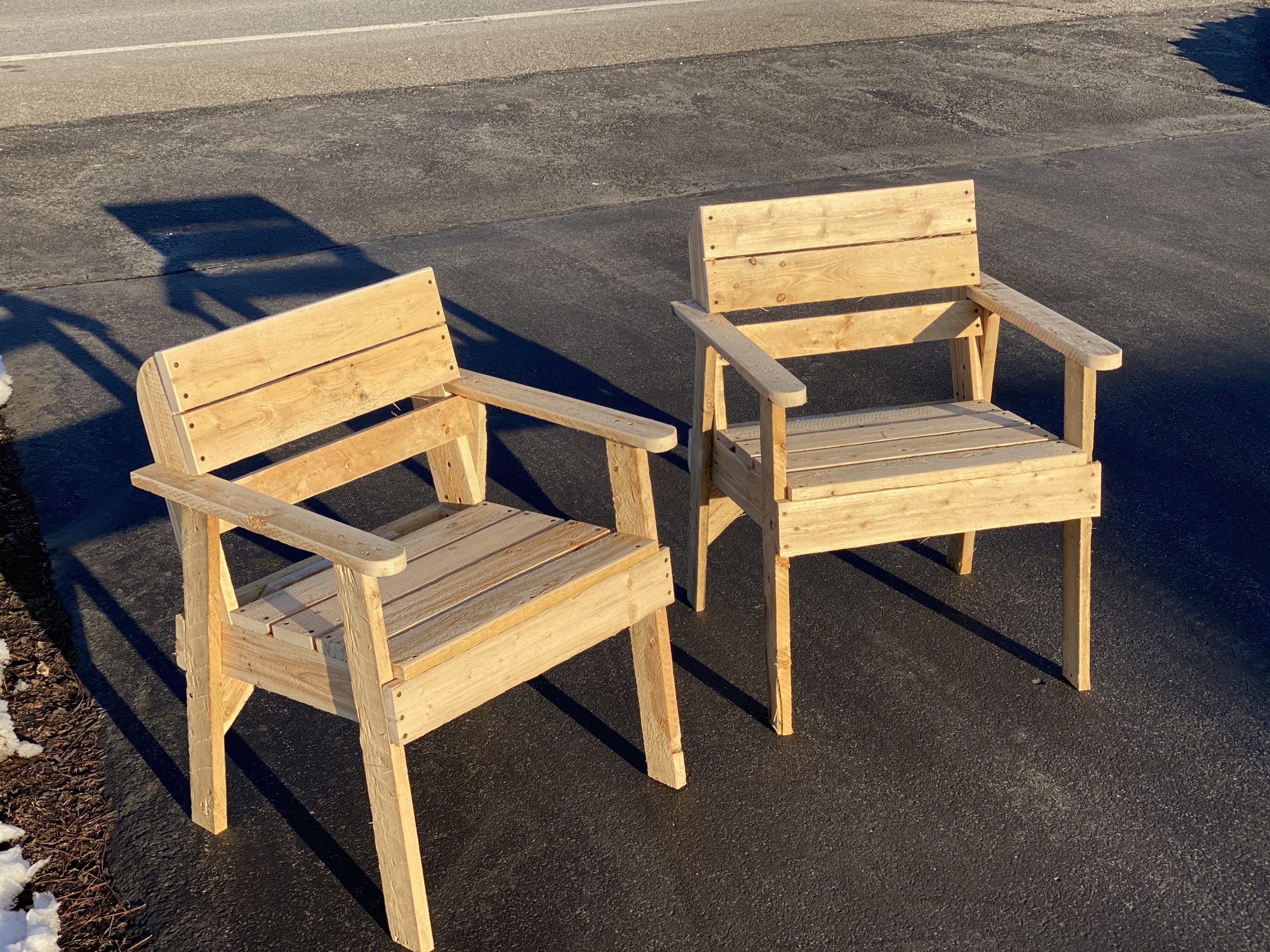pallet wood dining room chair